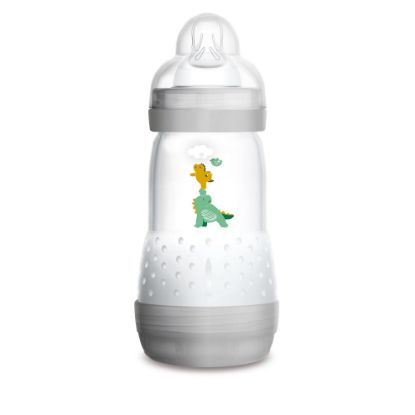 Picture of MAM Easy Start Anti-Colic Baby Bottle, Medium Flow, Breastfeeding-Like Silicone Nipple Bottle, Reduces Colic, Gas, & Reflux, Easy-to-Clean, BPA-Free, Vented Baby Bottles for Newborns, 2 Plus Months