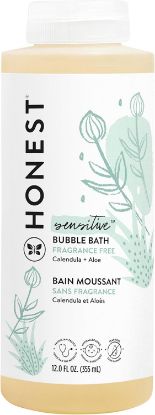 Picture of The Honest Company Foaming Bubble Bath | Gentle for Baby | Naturally Derived, Tear-free, Hypoallergenic | Fragrance Free Sensitive, 12 fl oz