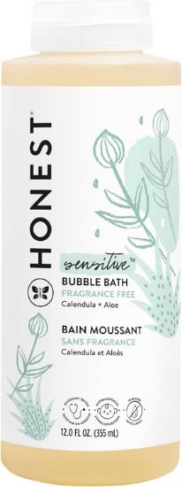 Picture of The Honest Company Foaming Bubble Bath | Gentle for Baby | Naturally Derived, Tear-free, Hypoallergenic | Fragrance Free Sensitive, 12 fl oz