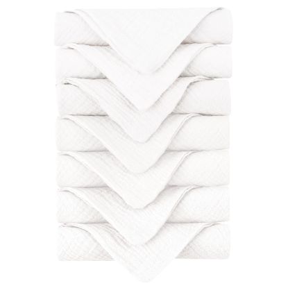 Picture of Konssy Baby Muslin Washcloths 7-Pack, 100% Cotton Baby Bath Washcloths, Soft & Absorbent Wash Cloths and Burp Cloths for Newborn Kids Girls & Boys, 11x11 inches