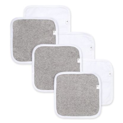 Picture of Burt's Bees Baby Infant Washcloths, 100% Organic Cotton, Soft and Super Absorbent Knit Terry Wash Cloth - 6 Pack Set