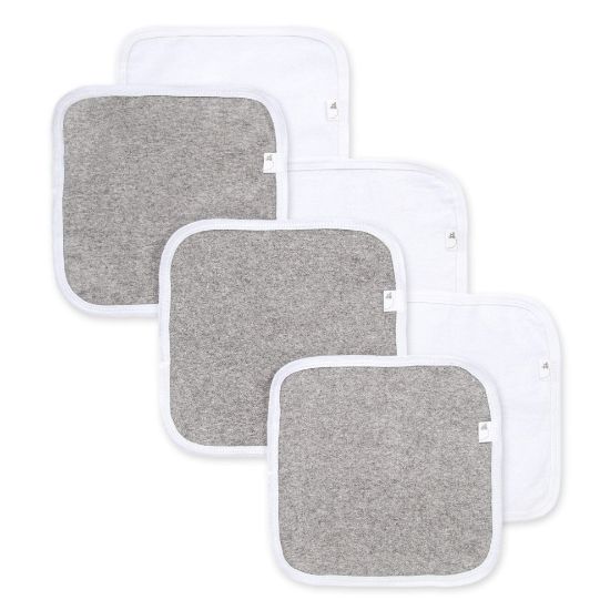 Picture of Burt's Bees Baby Infant Washcloths, 100% Organic Cotton, Soft and Super Absorbent Knit Terry Wash Cloth - 6 Pack Set