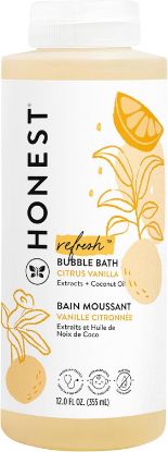 Picture of The Honest Company Foaming Bubble Bath | Gentle for Baby | Naturally Derived, Tear-free, Hypoallergenic | Citrus Vanilla Refresh, 12 fl oz