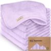 Picture of 6-Pack Baby Washcloths - Soft Viscose from Bamboo Washcloth, Baby Wash Cloths for Newborn, Kids, Bath Baby Towels, Face Towel,Face Cloths for Washing Face(Soft Lilac)