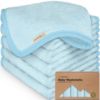 Picture of 6-Pack Baby Washcloths - Soft Viscose from Bamboo Washcloth, Baby Wash Cloths for Newborn, Kids, Bath Baby Towels, Face Towel,Face Cloths for Washing Face(Bravo Blue)