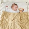 Picture of Sherpa Fleece Baby Blanket, Ultra Soft Fluffy Premium Baby Blankets for Boys Girls, Cozy Infant Toddler Newborn Receiving Blankets for Crib Stroller 30”×40” (Khaki)