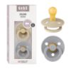 Picture of BIBS Pacifiers Colour Collection | Natural Rubber Baby Pacifier | Set of 2 BPA-Free Soothers | Made in Denmark | 0+ Months (Pack of 2) | Vanilla/Cloud