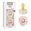 Picture of BIBS Pacifiers - Boheme Collection | BPA-Free Baby Pacifier | Made in Denmark | Set of 2 Ivory/Blossom Color Premium Soothers | Size 0-6 Months