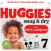 Picture of Huggies Size 7 Diapers, Snug & Dry Baby Diapers, Size 7 (41+ lbs), 15 Count, Packaging May Vary