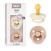 Picture of BIBS Pacifiers Colour Collection | Natural Rubber Baby Pacifier | Set of 2 BPA-Free Soothers | Made in Denmark | 6+ Months (Pack of 2) | Blush/Ivory