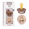 Picture of BIBS Pacifiers Colour Collection | Natural Rubber Baby Pacifier | Set of 2 BPA-Free Soothers | Made in Denmark | 6+ Months (Pack of 2) | Woodchuck/Blush
