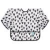 Picture of Bumkins Sleeved Bib for Girl or Boy, Baby and Toddler for 6-24 Months, Essential Must Have for Eating, Feeding, Baby Led Weaning Supplies, Long Sleeve Mess Saving Food Catcher, Hearts Black and White