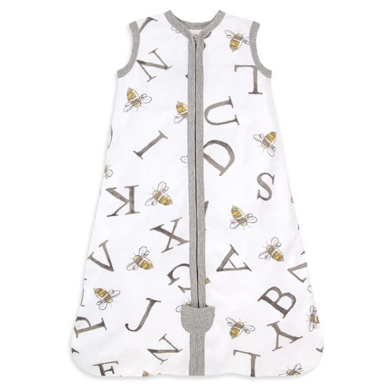 Picture of Burt's Bees Baby Baby Beekeeper Wearable Blanket, 100% Organic Cotton, Swaddle Transition Sleeping Bag, A Bee C Cloud, Medium