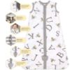 Picture of Burt's Bees Baby Baby Beekeeper Wearable Blanket, 100% Organic Cotton, Swaddle Transition Sleeping Bag, A Bee C Cloud, Medium