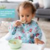 Picture of Bumkins Disney Sleeved Bib for Girl or Boy, Baby and Toddler for 6-24 Mos, Essential Must Have for Eating, Feeding, Baby Led Weaning Supplies, Long Sleeve Mess Saving Food Catcher, Soft Fabric, Ariel
