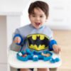 Picture of Bumkins Sleeved Bib for Girl or Boy, Baby and Toddler for 6-24 Mos, Essential Must Have for Eating, Feeding, Baby Led Weaning Supplies, Long Sleeve Mess Saving Food Catcher, Batman DC Comics