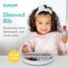 Picture of Bumkins Sleeved Bib for Girl or Boy, Baby and Toddler for 6-24 Mos, Essential Must Have for Eating, Feeding, Baby Led Weaning Supplies, Long Sleeve Mess Saving Food Catcher, Soft Fabric, Lace Pink