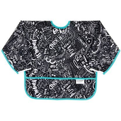 Picture of Bumkins Sleeved Bib for Girl or Boy, Baby and Toddler for 6-24 Mos, Essential Must Have for Eating, Feeding, Baby Led Weaning Supplies, Long Sleeve Mess Saving Food Catcher, Born This Way