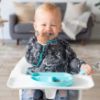 Picture of Bumkins Sleeved Bib for Girl or Boy, Baby and Toddler for 6-24 Mos, Essential Must Have for Eating, Feeding, Baby Led Weaning Supplies, Long Sleeve Mess Saving Food Catcher, Born This Way