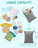 Picture of babygoal Wet Dry Bags 3 Pack, Waterproof Reusable Travel Bags for Swimsuits, Baby Cloth Diapers, Beach, Pool, Gym Bag & Wet Clothes with 2 Pockets L-BWG
