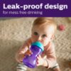 Picture of Philips AVENT My Grippy Spout Sippy Cup with Soft Spout and Leak-Proof Design, Pink/Purple, 10oz, 2pk, SCF801/22