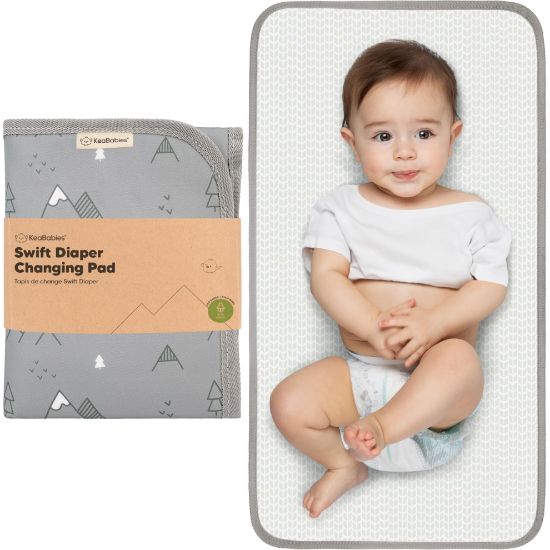 Picture of Portable Diaper Changing Pad - Waterproof Foldable Baby Changing Mat - Travel Diaper Change Mat - Lightweight Changing Pads for Baby - Baby Changer - Machine Washable (Woodland)