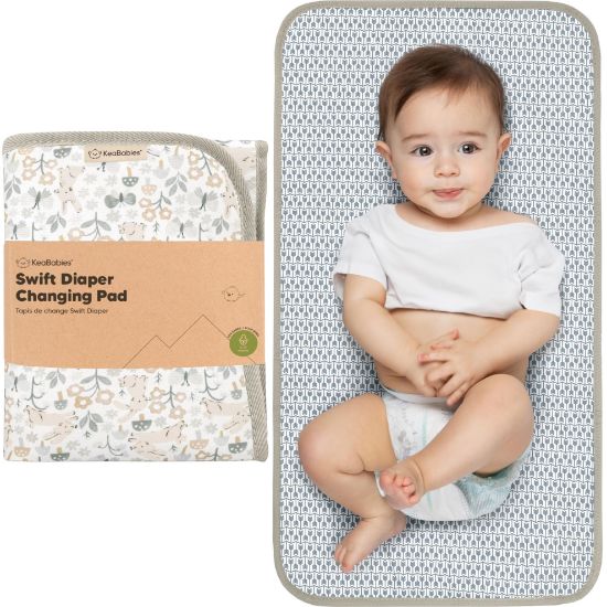 Picture of Portable Diaper Changing Pad - Waterproof Foldable Baby Changing Mat - Travel Diaper Change Mat - Lightweight Changing Pads for Baby - Baby Changer - Machine Washable (Prairie)