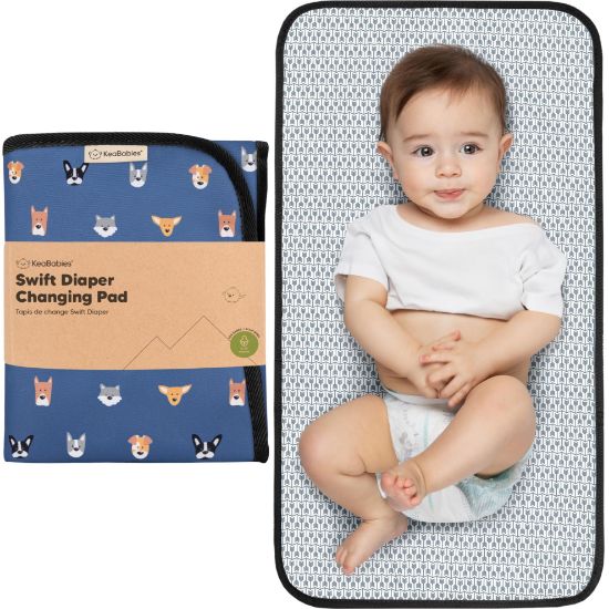 Picture of Portable Diaper Changing Pad - Waterproof Foldable Baby Changing Mat - Travel Diaper Change Mat - Lightweight Changing Pads for Baby - Baby Changer - Machine Washable (Pets & Paws)