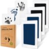 Picture of 4-Pack Inkless Hand and Footprint Kit - Ink Pad for Baby Hand and Footprints - Dog Paw Print Kit,Dog Nose Print Kit - Baby Footprint Kit, Clean Touch Baby Foot Printing Kit, Handprint Kit (Jet/Navy)