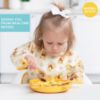 Picture of Bumkins Disney Sleeved Bib for Girl or Boy, Baby and Toddler for 6-24 Mos, Essential Must Have for Eating, Feeding, Baby Led Weaning, Long Sleeve Mess Saving Food Catcher, Winnie the Pooh Hunny