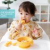 Picture of Bumkins Disney Sleeved Bib for Girl or Boy, Baby and Toddler for 6-24 Mos, Essential Must Have for Eating, Feeding, Baby Led Weaning, Long Sleeve Mess Saving Food Catcher, Winnie the Pooh Hunny