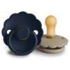 Picture of FRIGG Daisy Natural Rubber Baby Pacifier | Made in Denmark | BPA-Free (Dark Navy/Sandstone, 6-18 Months) 2-Pack