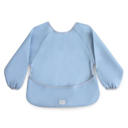 Picture of mushie Long Sleeve Baby Bib | Mess Free & Waterproof Fabric for Toddlers | Adjustable Fit for Ages 6-24 Months (Tradewinds)