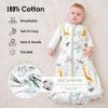 Picture of Yoofoss Baby Sleep Sack 0-6 Months 0.5 TOG Baby Wearable Blanket, 100% Cotton Infant Toddler Sleeping Sack 2-Way Zipper Lightweight Sleep Sack, Giraffe