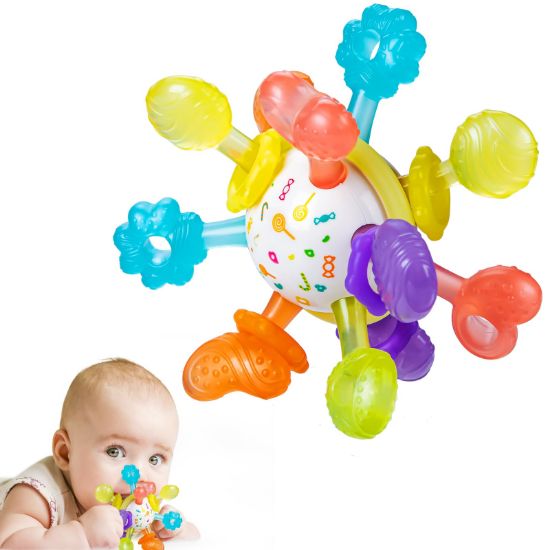 Picture of TOHIBEE Baby Montessori Sensory Toys for 0-6 6-12 Months, Baby Teether Teething Toys for Babies 0 3 6 9 12 18 Months, Newborn Infant Learning Developmental Toys Gifts for 1 2 Year Old Boys Girls