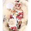 Picture of Galabloomer Receiving Blanket Headband Set Flower Print Baby Swaddle Blankets