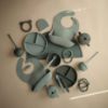 Picture of mushie Silicone Baby Bib | Adjustable Fit Waterproof Bibs (Cambridge Blue)