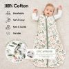 Picture of Yoofoss Baby Sleep Sack 0-6 Months 0.5 TOG Baby Wearable Blanket, 100% Cotton Infant Toddler Sleeping Sack 2-Way Zipper Lightweight Sleep Sack, Flower