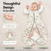 Picture of Yoofoss Baby Sleep Sack 0-6 Months 0.5 TOG Baby Wearable Blanket, 100% Cotton Infant Toddler Sleeping Sack 2-Way Zipper Lightweight Sleep Sack, Flower