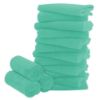 Picture of 16 Pack Baby Washcloths - 10x10 Inch, Coral Fleece - Extra Absorbent and Soft Wash Clothes for Newborns, Infants and Toddlers - Suitable for Sensitive Skin and New Born - Baby Shower - Aqua Green