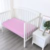 Picture of Biloban Crib Sheets Fitted, 2 Pack Crib Sheet Fits for Standard Crib Mattress, Neutral Toddler Bed Sheets for Baby Boys and Girl, Pink & Violet, 52”X 28”