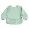 Picture of mushie Long Sleeve Baby Bib | Mess Free & Waterproof Fabric for Toddlers | Adjustable Fit for Ages 6-24 Months (Roman Green)