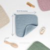 Picture of Comfy Cubs Muslin Baby Washcloths 6 Pack - Soft 6-Layer Cotton Wash Cloths for Sensitive Skin - 10"x10" Large, Gentle, Absorbent Infant Essentials for Newborn and Toddlers - (Pacific Blue)