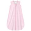 Picture of Yoofoss Baby Sleep Sack 0-6 Months 0.5 TOG Baby Wearable Blanket, 100% Cotton Infant Toddler Sleeping Sack 2-Way Zipper Lightweight Sleep Sack, Pink Grid