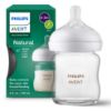 Picture of Philips Avent Natural Glass Baby Bottle with Natural Response Nipple (Slow Flow, Flow 2), 4oz, SCY910/01