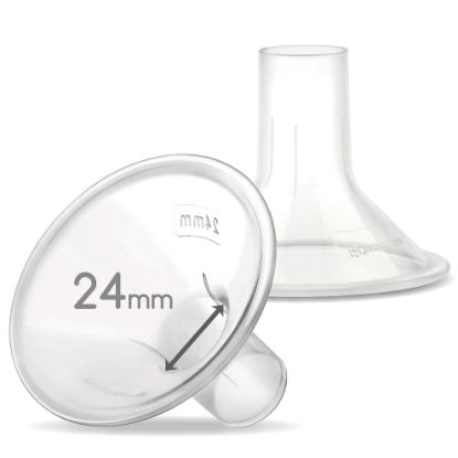 Picture of Maymom MyFit 24mm Medium, Two-Piece Design Breastshields, Compatible with Medela Pump Parts; Compatible with Medela PersonalFit Flex Breastshield, Freestyle Pump Parts, Ideal for HandsFree Bra, 2pcs