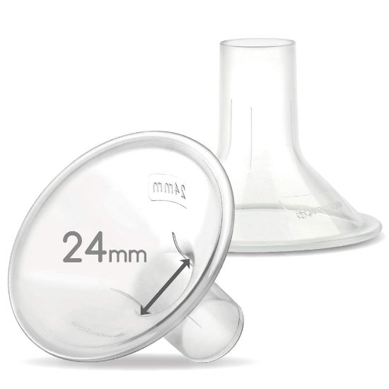 Picture of Maymom MyFit 24mm Medium, Two-Piece Design Breastshields, Compatible with Medela Pump Parts; Compatible with Medela PersonalFit Flex Breastshield, Freestyle Pump Parts, Ideal for HandsFree Bra, 2pcs