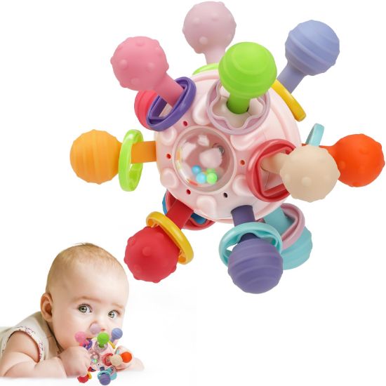 Picture of TOHIBEE Baby Montessori Sensory Toys for 0-6 6-12 Months, Baby Teether Teething Toys for Babies 0 3 6 9 12 18 Months, Newborn Infant Learning Developmental Toys Gifts for 1 2 Year Old Boys Girls
