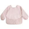 Picture of mushie Long Sleeve Baby Bib | Mess Free & Waterproof Fabric for Toddlers | Adjustable Fit for Ages 6-24 Months (Blush)