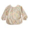 Picture of mushie Long Sleeve Baby Bib | Mess Free & Waterproof Fabric for Toddlers | Adjustable Fit for Ages 6-24 Months (Pastel Blooms)